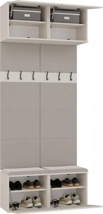 HAGA II 2W előszobafal, 100x238x35 cm, kasmír