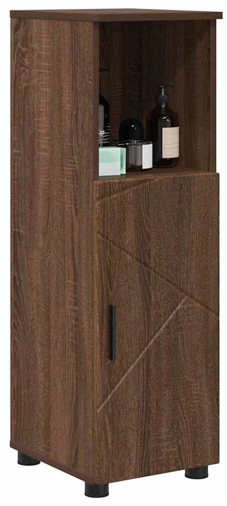 Fürdőszoba Székény ajtóval barna tölgy 30 x 35 x 95 cm Faanyag