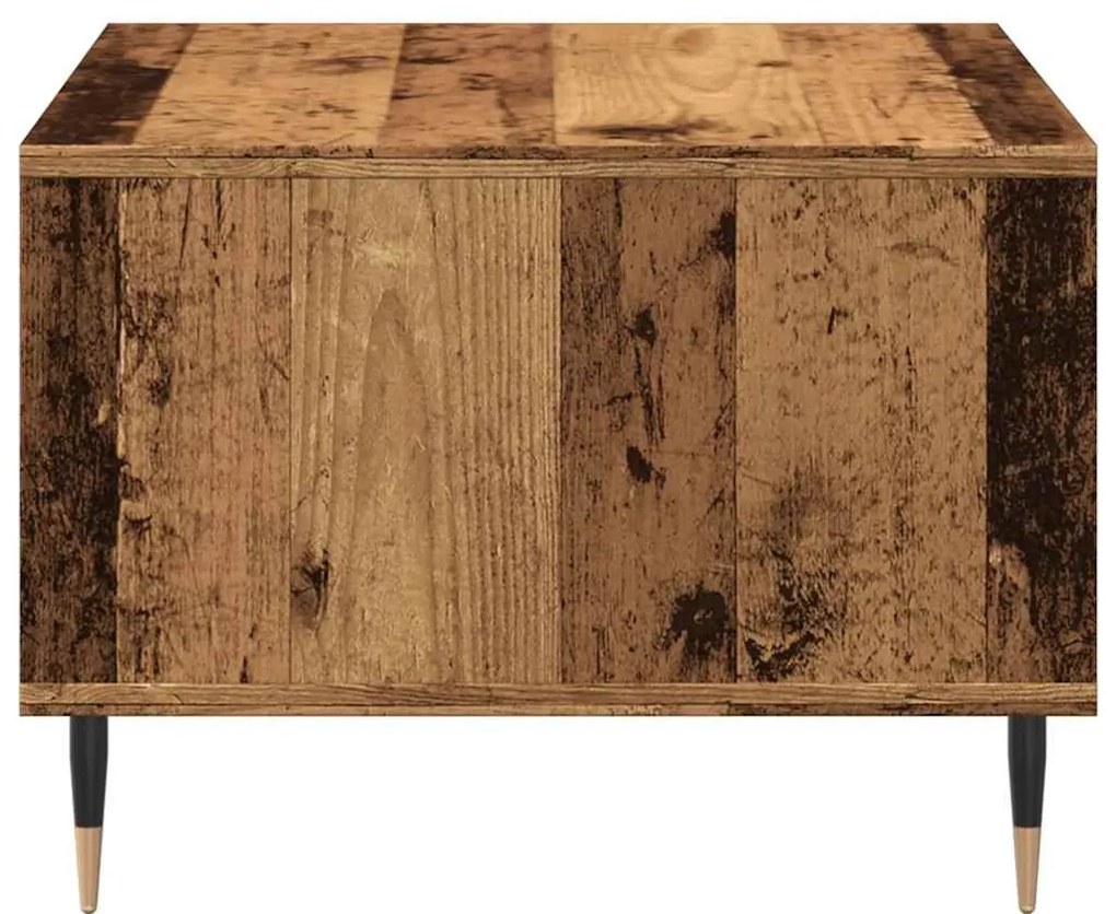 Antik fa színű szerelt fa dohányzóasztal 60x50x36,5 cm