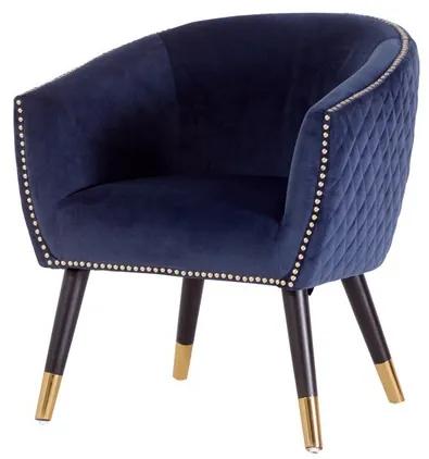 Stílusos fotel Siena kék bársony
