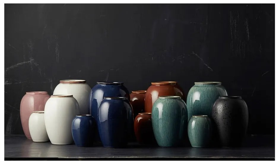 Pottery zöld agyagkerámia váza - Bitz