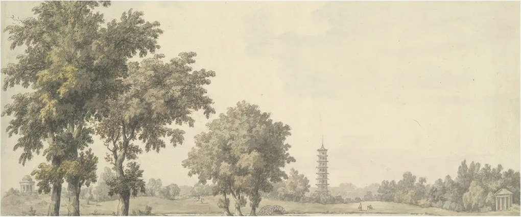 Divatos Flizelin Tapéta Ragasztóval Fali 3D Csendes park 250x104 Ragasztó