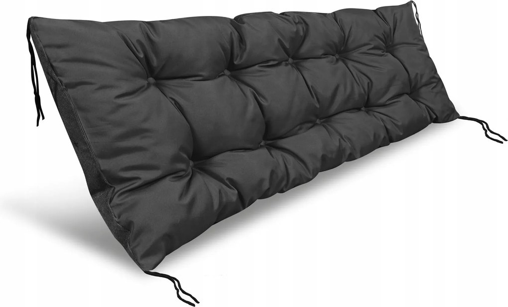 Kerti párna 120x40 cm raklap padhoz hinta vízálló fekete