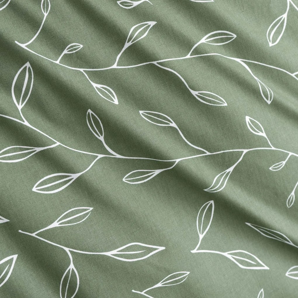 Goldea pamut ágyneműhuzat - tealevél mintás 200 x 200 és 2db 70 x 90 cm