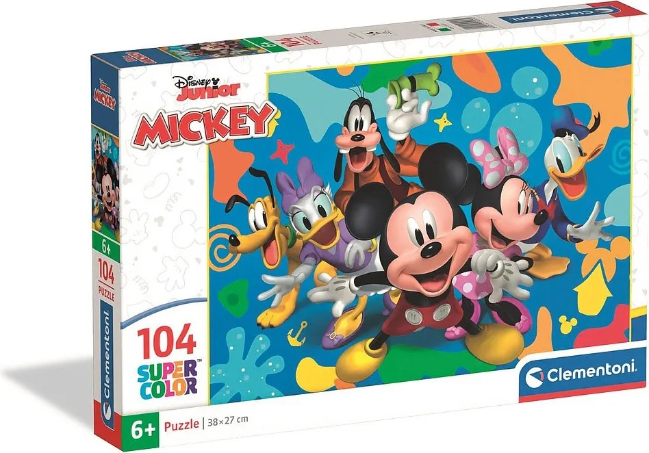 Disney Mickey Colorsplash 104 db-os puzzle Clementoni