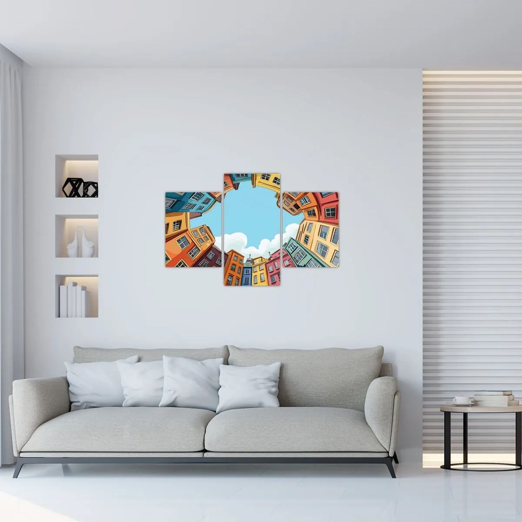 Kép - Házak között (90x60 cm)