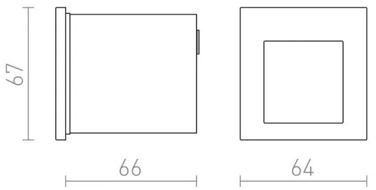 RED - Design Rendl-R12015 - LED Kültéri beépített lámpa TESS LED/3W/230V IP54
