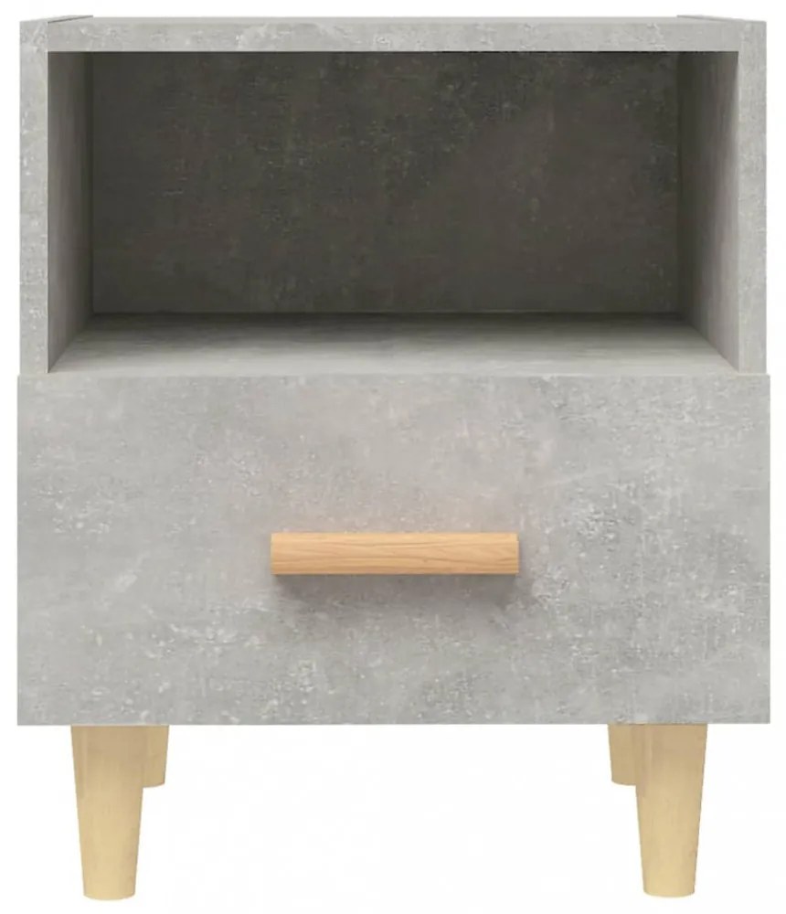 2 db betonszürke éjjeliszekrény 40x35x47 cm