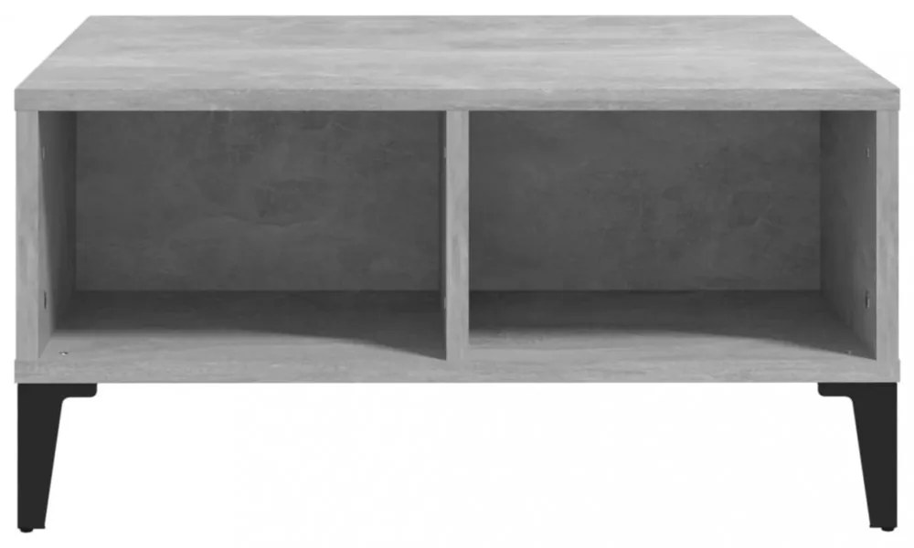 betonszürke szerelt fa dohányzóasztal 60 x 60 x 30 cm