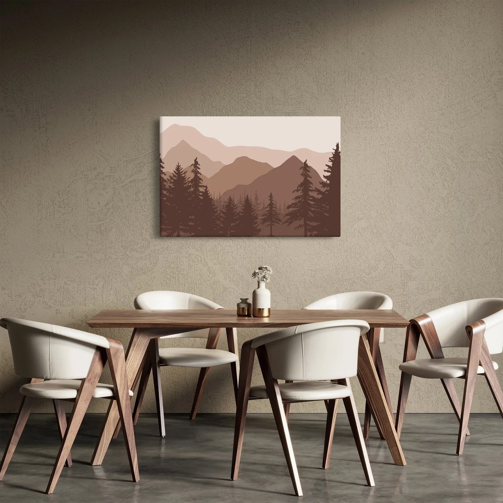 Kép - Barna hegyek N⁰2 (90x60 cm)