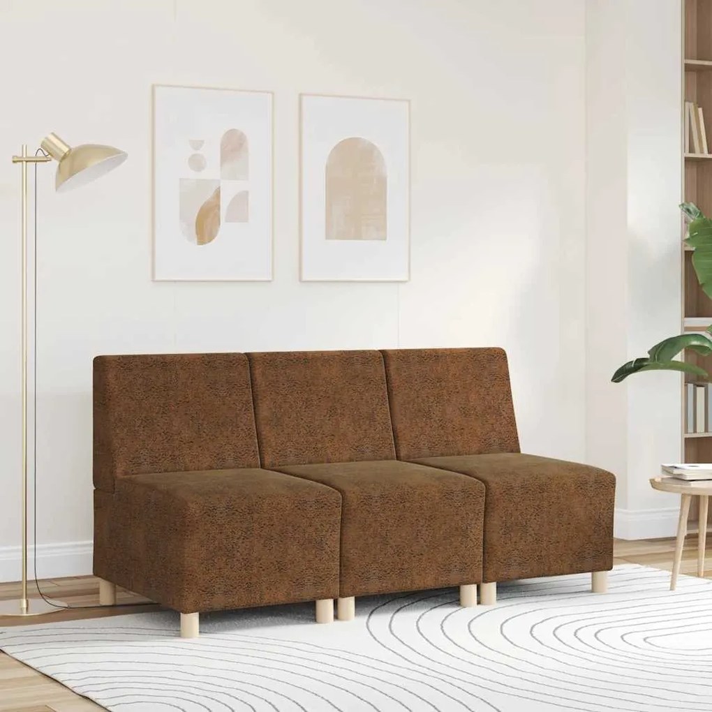 barna művelúr kanapéfotel 55 cm
