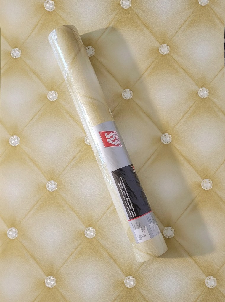 Tapéta steppelt párnák, arany gombok, 34144-5