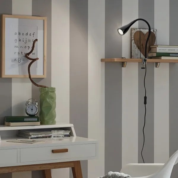 Csipeszes lámpa 1xGU10/3W/230V fekete