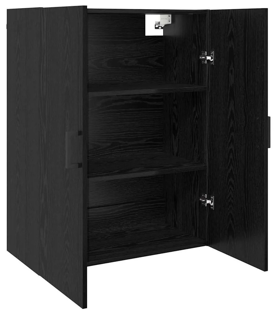 Fali Szekrények 2 pcs Musta tammi 69.5 x 34 x 90 cm Faanyag