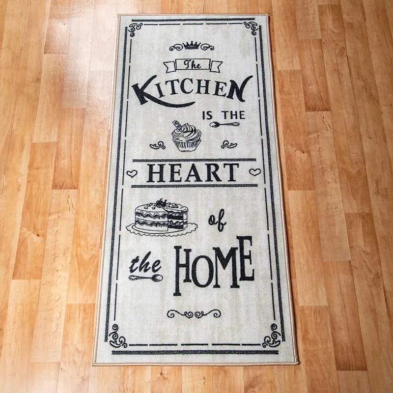 Csúszásmentes konyhai szőnyeg 67x150 cm - Kitchen home beige