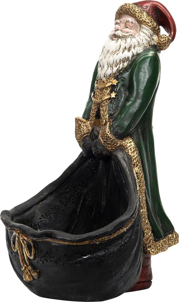 Mikulás Figura Ajándéktasakkal Karácsonyi magasság 36cm