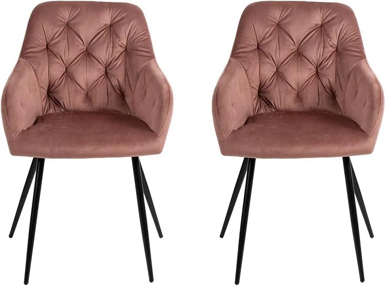 AVENBERG LOREN Étkezőszék szett - 2db, rózsaszín