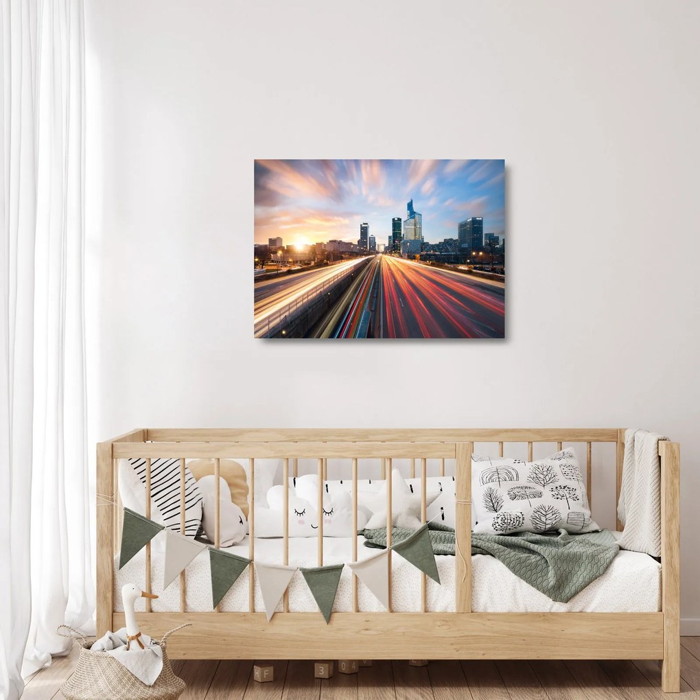 Üveg kép - A nagyváros útja (70x50 cm)