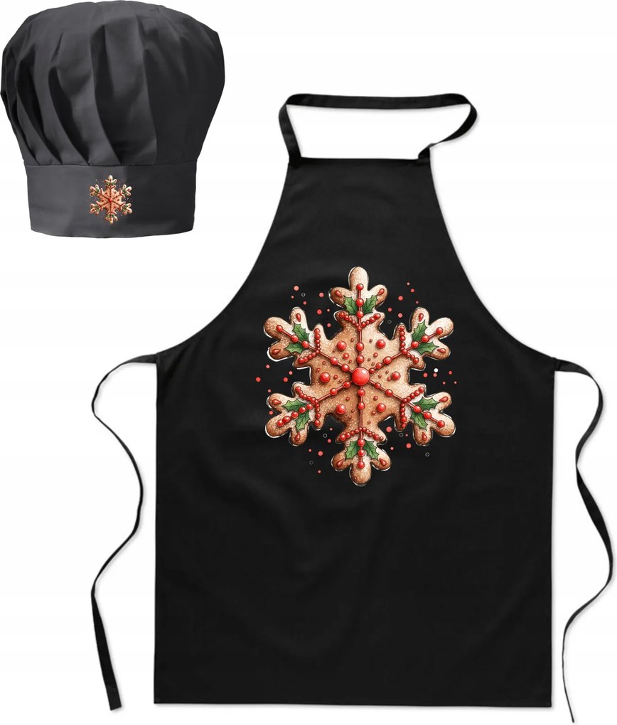 Konyhai kötény Szakács sapka Mézeskalács Karácsonyi ajándék szett