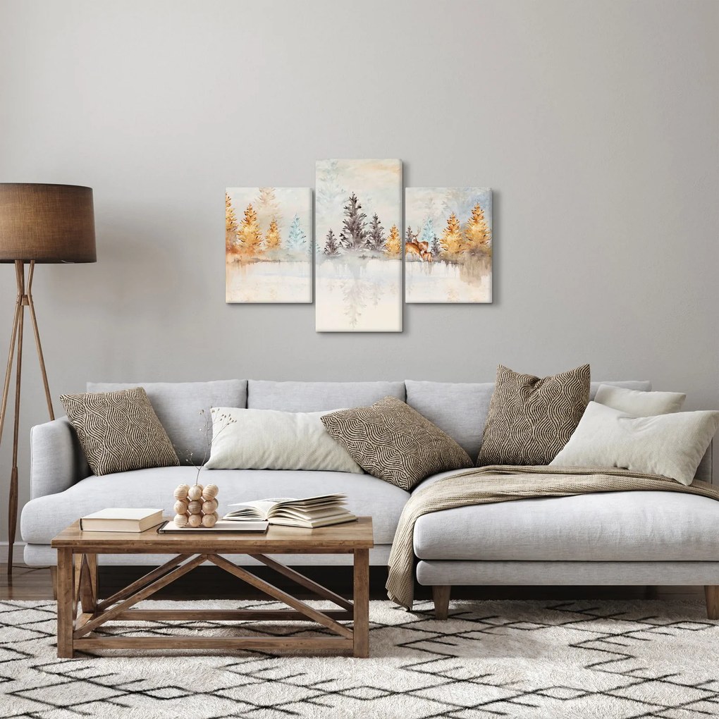 Kép - Akvarell erdő (90x60 cm)