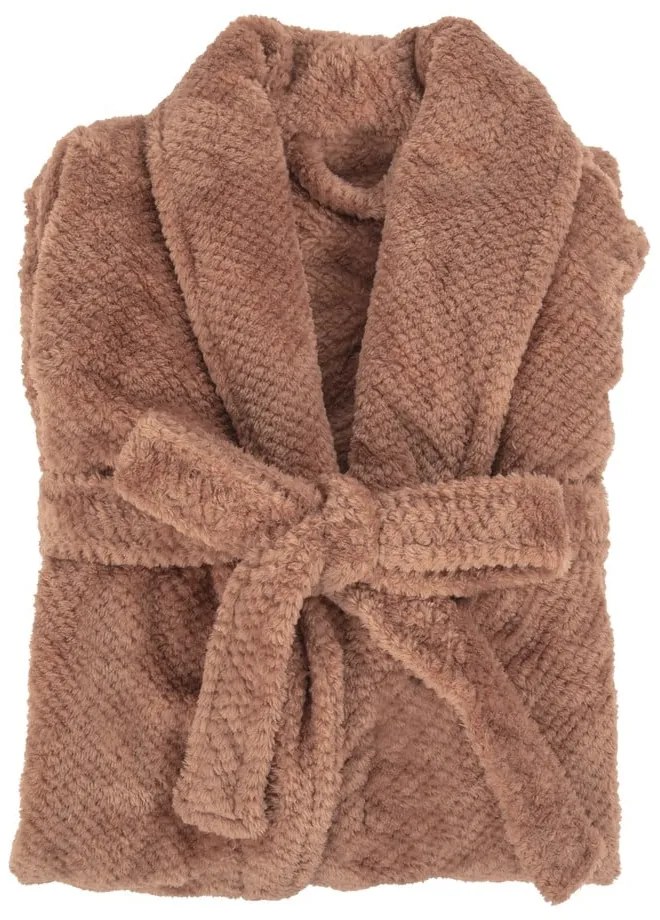 Barna mikroplüss fürdőköpeny S/M Pippa – Tiseco Home Studio