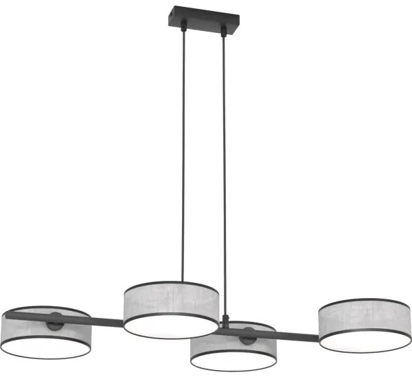 DRUMZ kábeles csillár 4xE14/10W/230V szürke