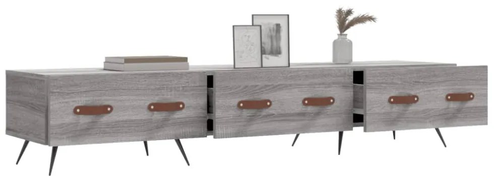 szürke sonoma színű szerelt fa TV-szekrény 150x36x50 cm