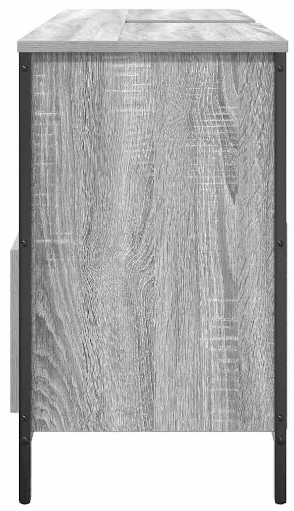 sonoma színű fürdőszobai mosdószekrény fiókokkal 90x34,5x60 cm