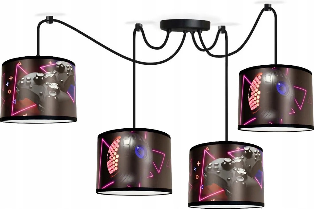 Modern Csillár Mennyezeti Lámpa Lógó Pók Gamer 4 Lámpabúra Led Lámpa