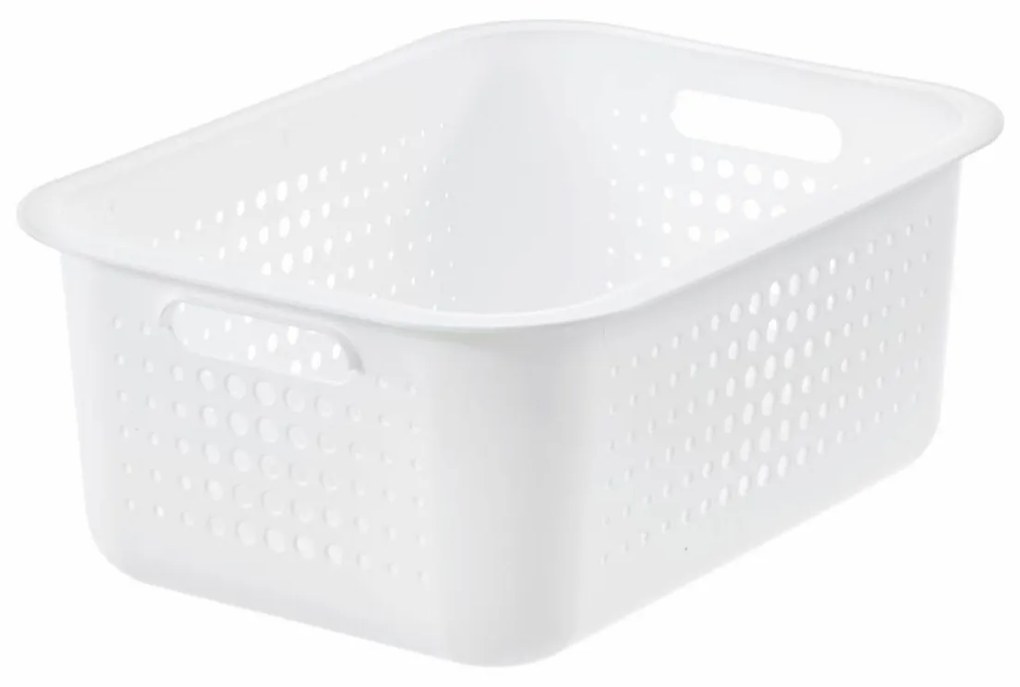 SmartStore Modern tárolókosár, fehér, 37 x 28 x 15cm, fehér, 37 x 28 x 15 cm, 37 x 28 x 15 cm