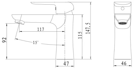 Novaservis - NOBLESS TINA mosdócsaptelep, fehér