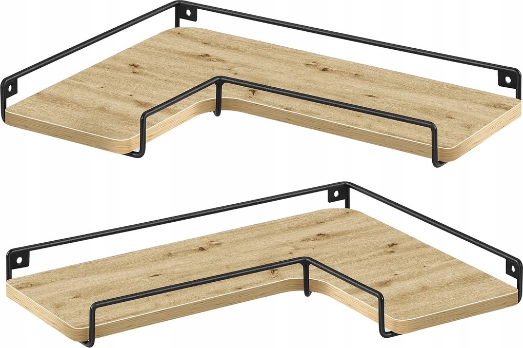 Polcok 2 db artisan tölgy 2 db-os szett nappali, konyha, hálószoba 29x40cm