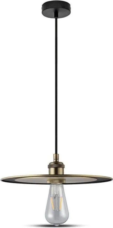 V-tac Függőlámpa Tányér 30CM E27 Arany 3751