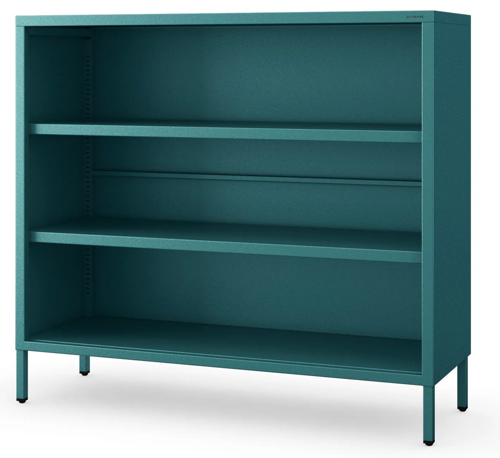 Alacsony polcos szekrény LUCA , 1000 x 900 x 350 mm, Modern: tengerszínű