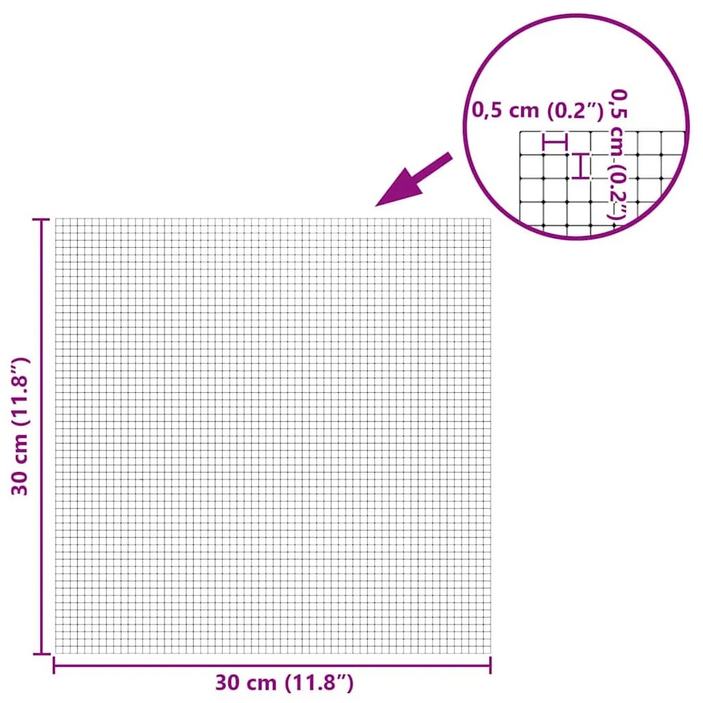 Tükör Mozaik Csempe Geometrikus 12 pcs Ezüst 30 x 30 cm Üveg