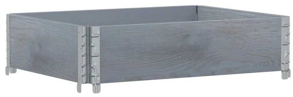 szürke tömör fenyőfa kerti növénytartó 80 x 60 cm