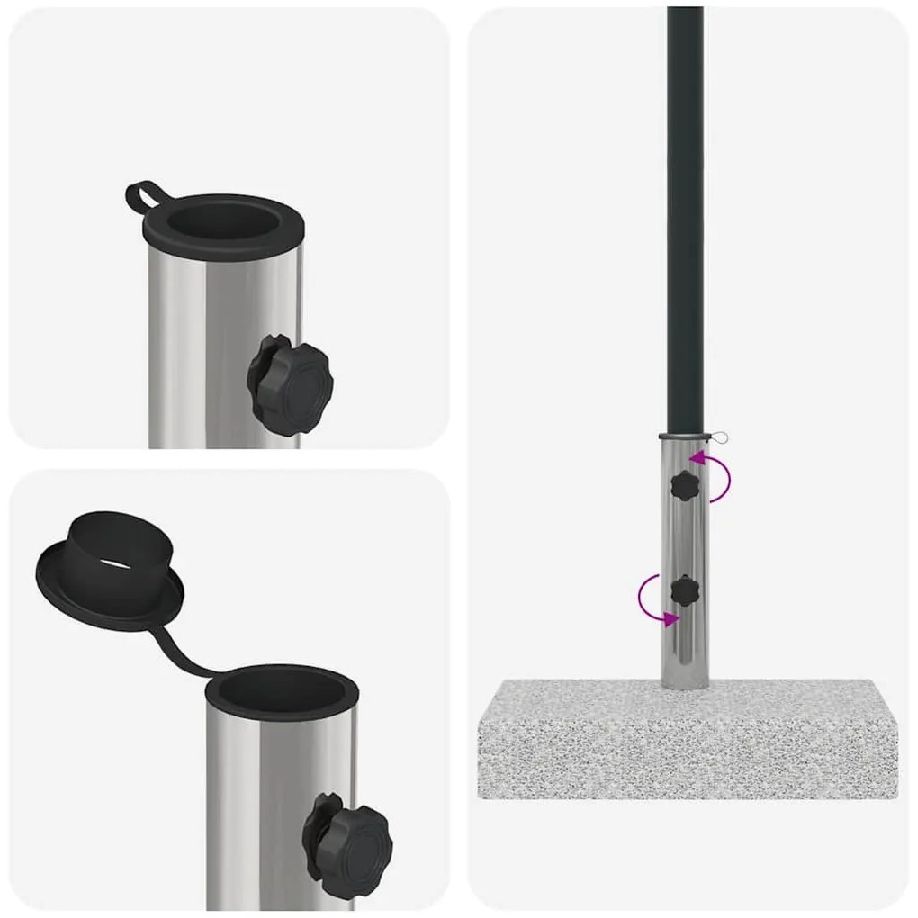 téglalap alakú gránit napernyő talp 25 kg