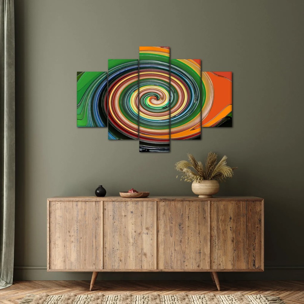 Absztrakt kép - színes spirál (150x105 cm)