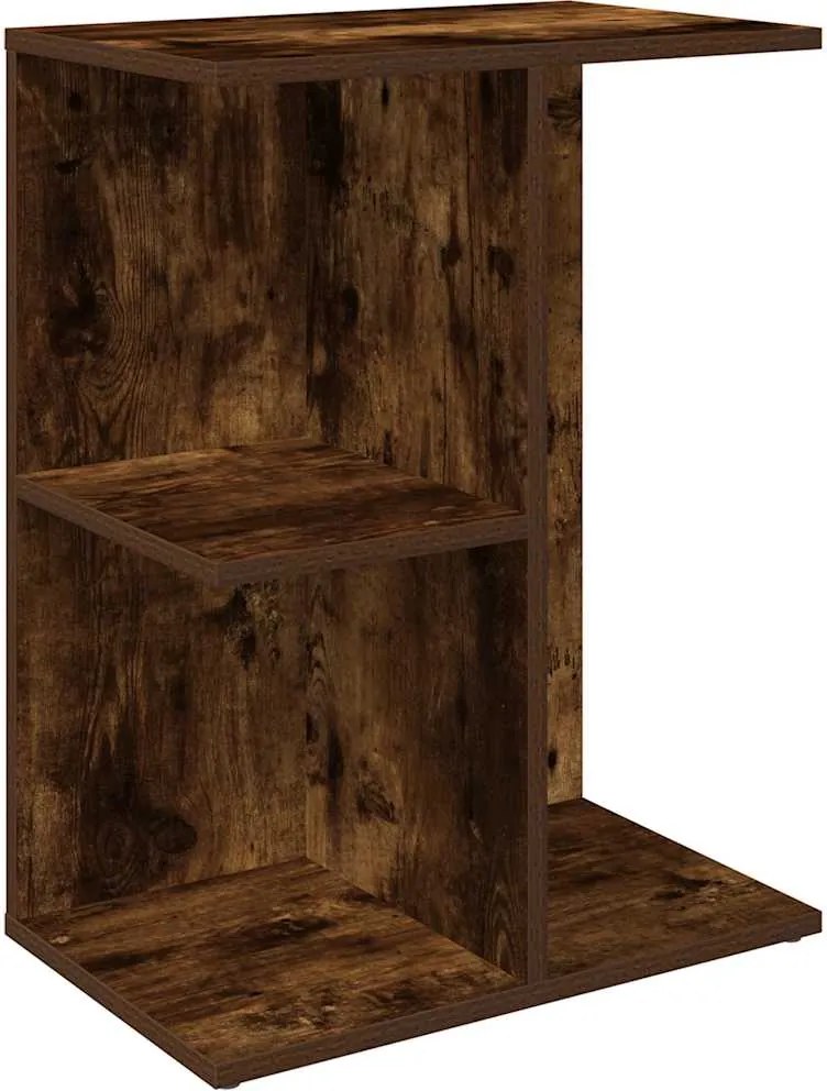 vidaXL füstös tölgy színű szerelt fa éjjeliszekrény 46,5x29x61 cm