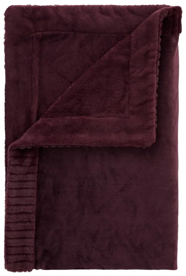 Sötétlila mikroplüss takaró 150x200 cm Velvet and Faux Fur – Catherine Lansfield
