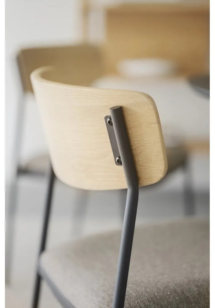 Bézs-natúr színű étkezőszék szett 2 db-os Maymont – Rowico