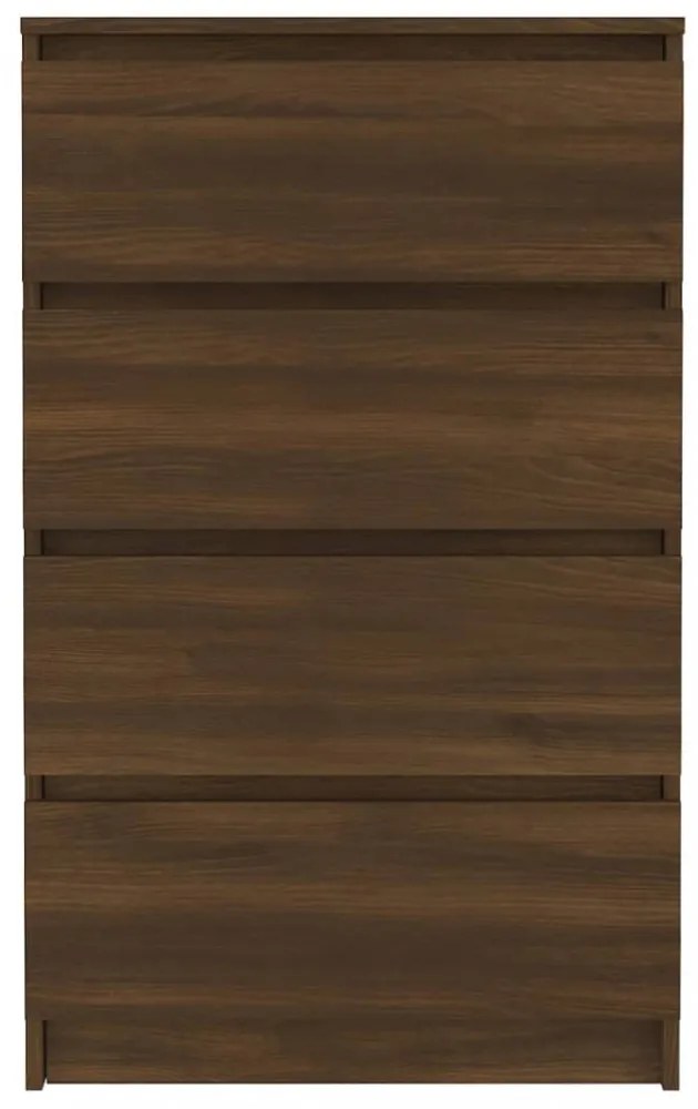 barna tölgyszínű szerelt fa tálalószekrény 60 x 35 x 98,5 cm