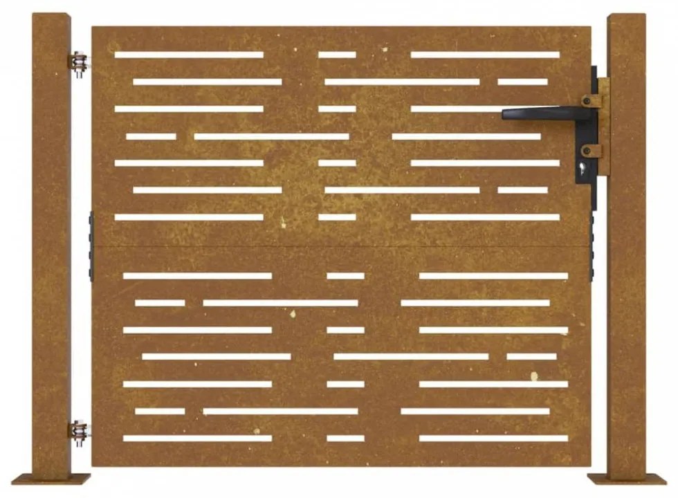 Famintás corten acél kerti kapu 105 x 80 cm