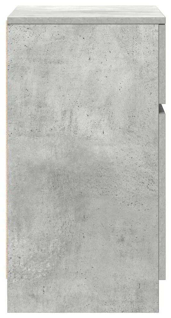 2 db betonszürke szerelt fa éjjeliszekrény 39x35x65 cm