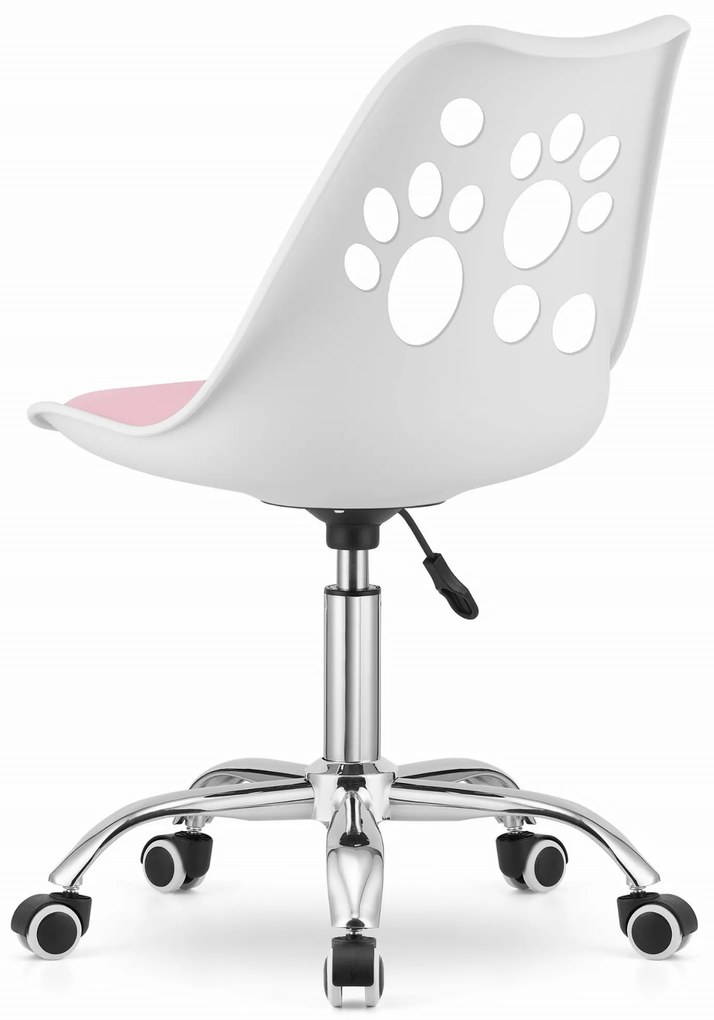 PreHouse Forgószék PRINT - fehér és rózsaszín