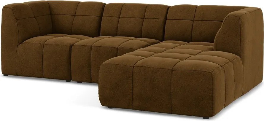 Mustársárga bársony sarokkanapé (jobb oldali-heverő résszel) Aloha – Makamii