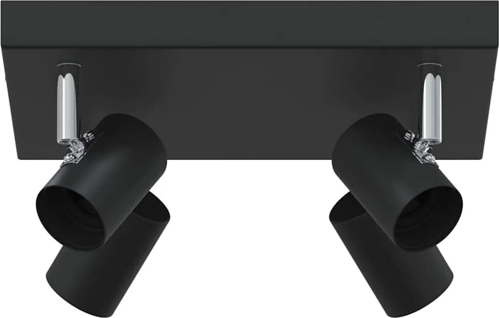 vidaXL Mennyezeti spotlámpa Fekete 26,5 x 26 x 11,5 cm Fém