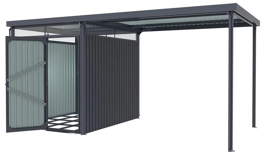 Avenberg MAGNUS Kerti ház fényáteresztő ablakokkal + bővítés 2.5 x 4.9 m - Premium