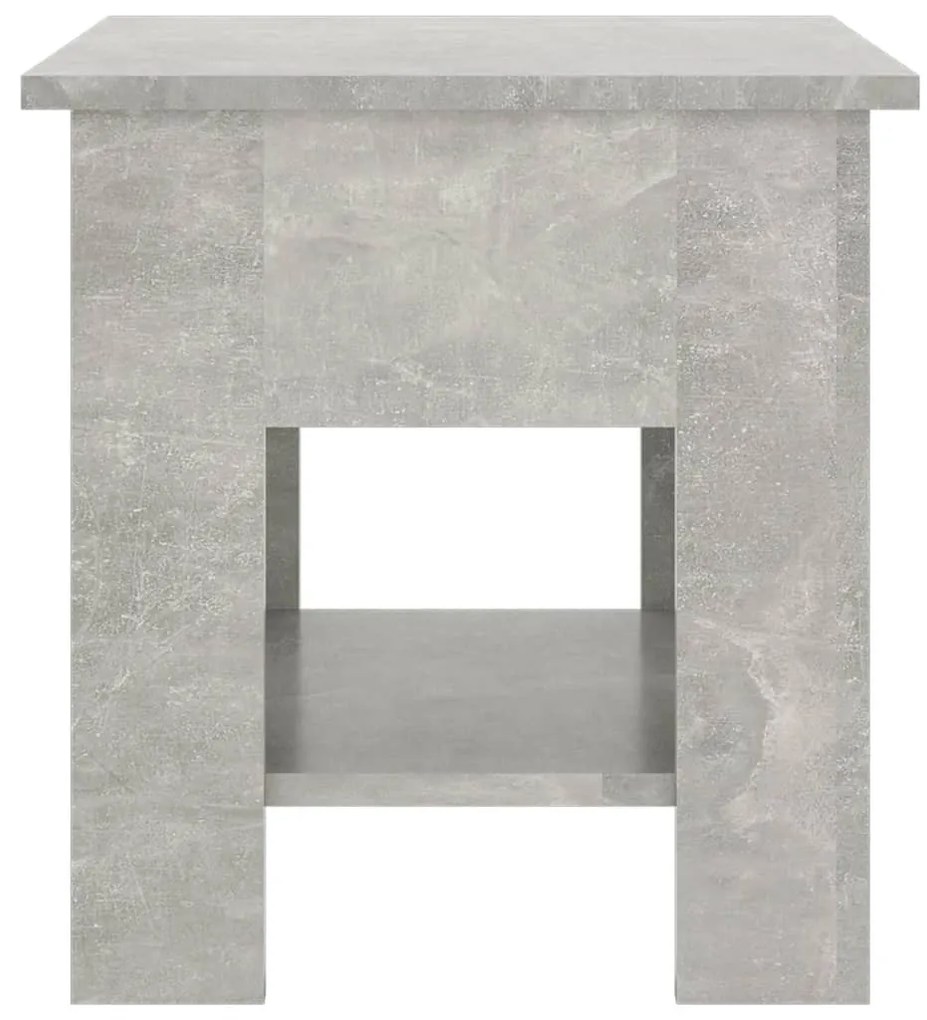 Betonszürke szerelt fa dohányzóasztal 40x40x42 cm