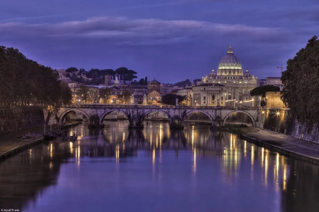 Poszter 30x20cm Kilátás a Basilica di San Pietro-ra a Vatikánban 3, Assaf Frank